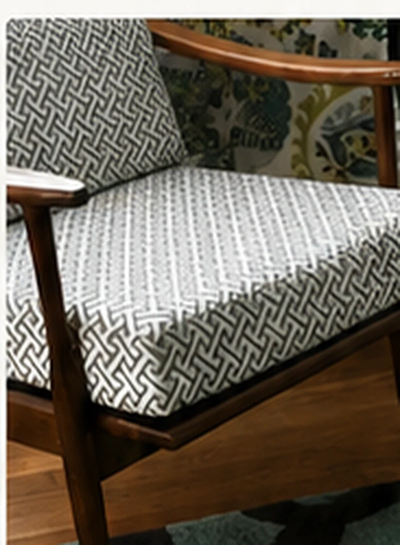 Patterned custom armchair cushions